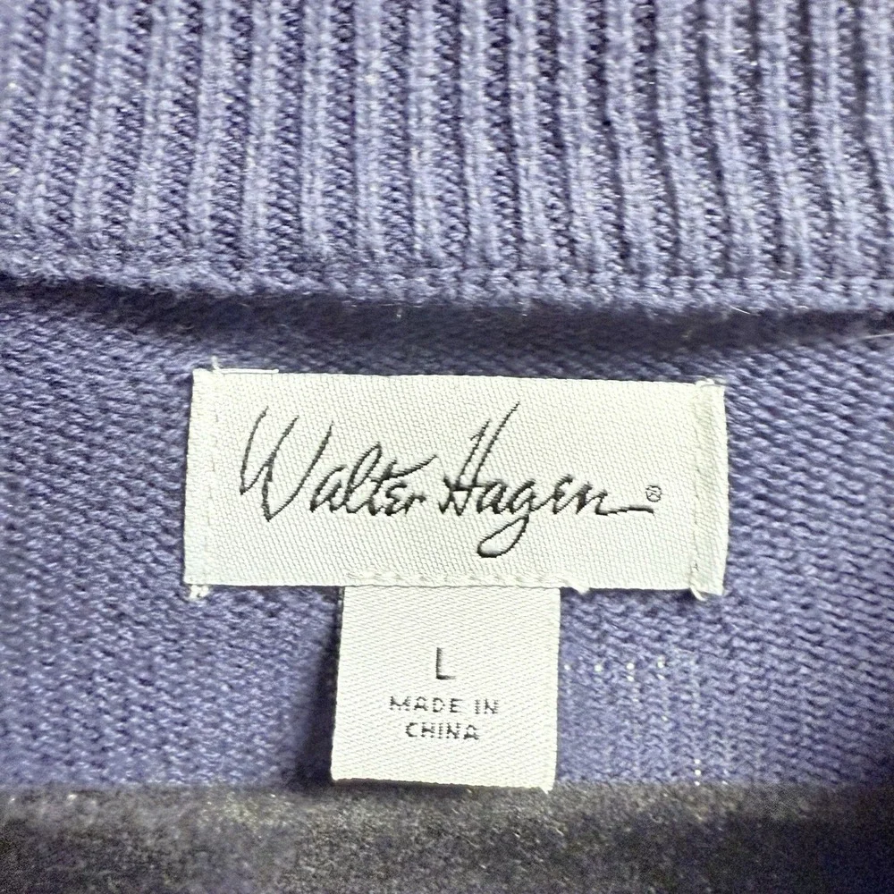Walter‎ Hagen 3/4 Zip Blue Pullover Size L